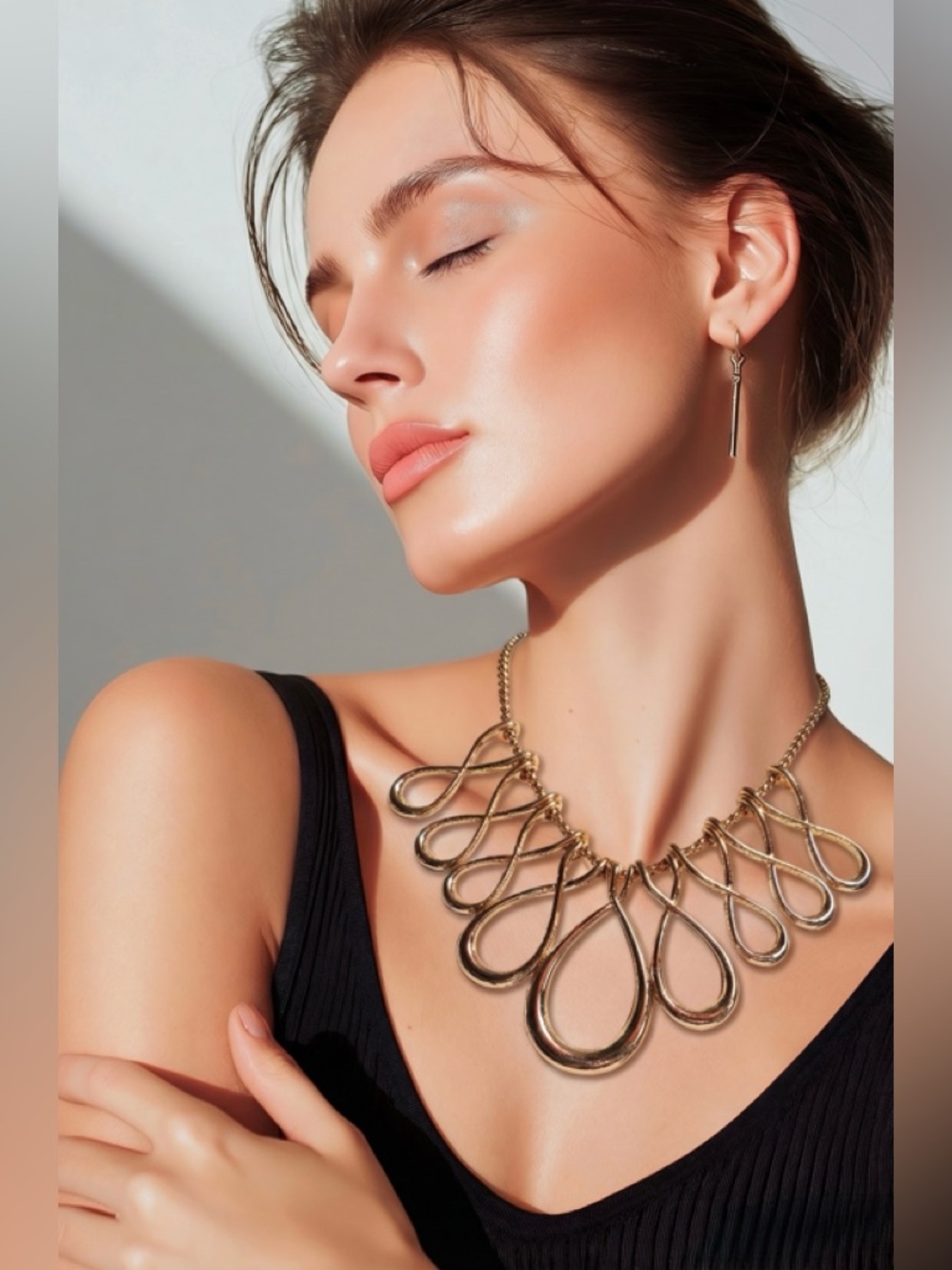 Erica Lyons Infinity Teardrop Gold-Tone Necklace